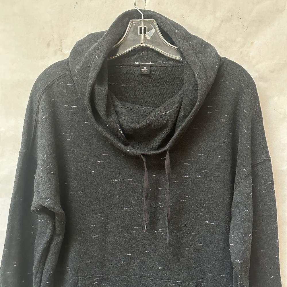 Champion Athletic Gray Black Long Sleeve Yoga Workout Hoodie - Picture 4 of 6